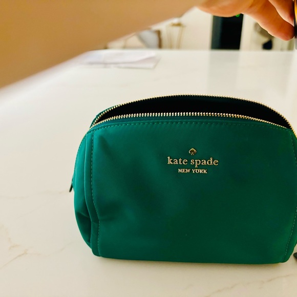 Kate Spade makeup pouch. Deep Emerald Green. New without tags. Never used. - Picture 7 of 9